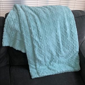 TARGET soft & cozy blue/greenish throw blanket
